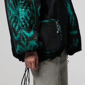 Emerald Noir Oversized Bomber Jacket - Image 2