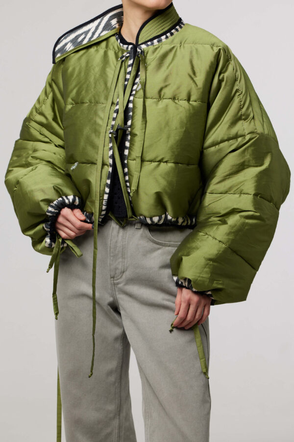 Verdant Puffer Cropped Jacket