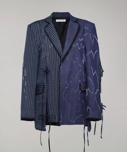Oversized jacket with hand embroidery "adras naqshti"