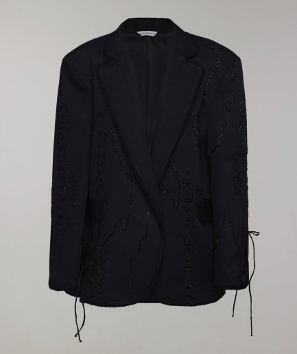 Oversized jacket with hand embroidery "adras naqshti"